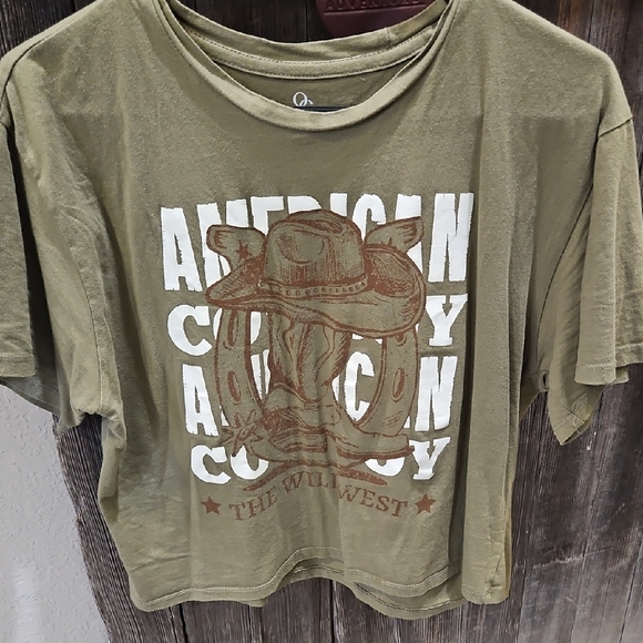 Organic Generation Tops - Olive Green Graphic Tee - Short Sleeve